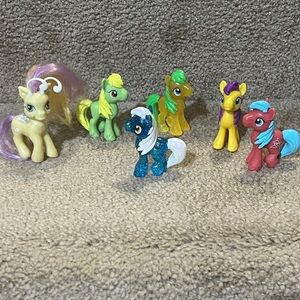 My Little Pony mini figure set of 6 Butterfly Glitter Mlp